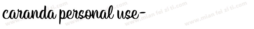 caranda personal use字体转换